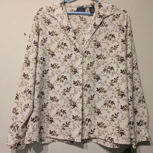 Laura Scott Cream Floral Blouse